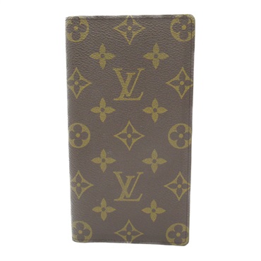 LOUIS VUITTON Porte Valeurs Wallet M61823 Monogram canvas Brown Used mens LV