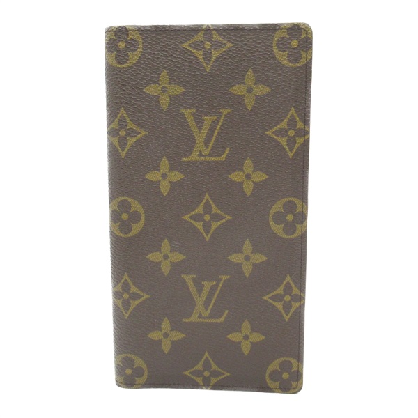 LOUIS VUITTON Porte Valeurs Wallet M61823 Monogram canvas Brown Used mens LV