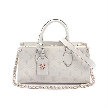 LOUIS VUITTON Onthego EW Hand crossbody bag M11274 Monogram White Used Women