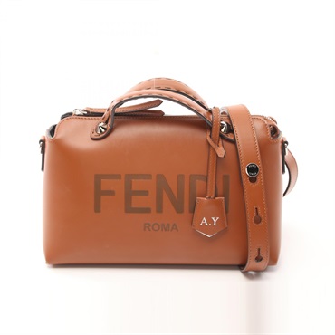 FENDI BY THE WAY MEDIUM Hand crossbody bag 8BL146 leather Brown Used