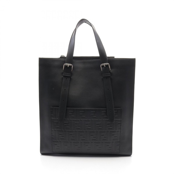 FENDI Zucca Tote Hand Bag 7VA416 leather Black Used mens