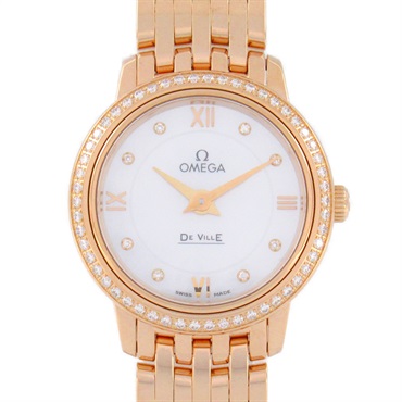 OMEGA De Ville Prestige Wrist Watch 424.55.24.60.55.002 Quartz K18PG（Rose Gold） Used Women