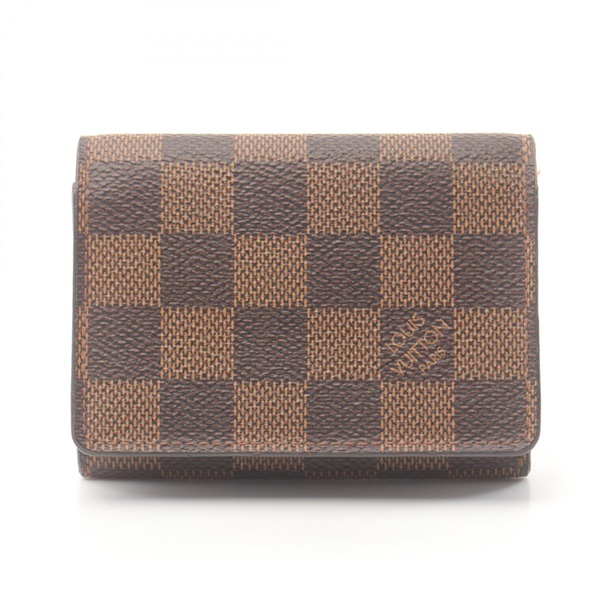 LOUIS VUITTON Enveloppe carte de visite name card holder N62920 Damier Ebene LV