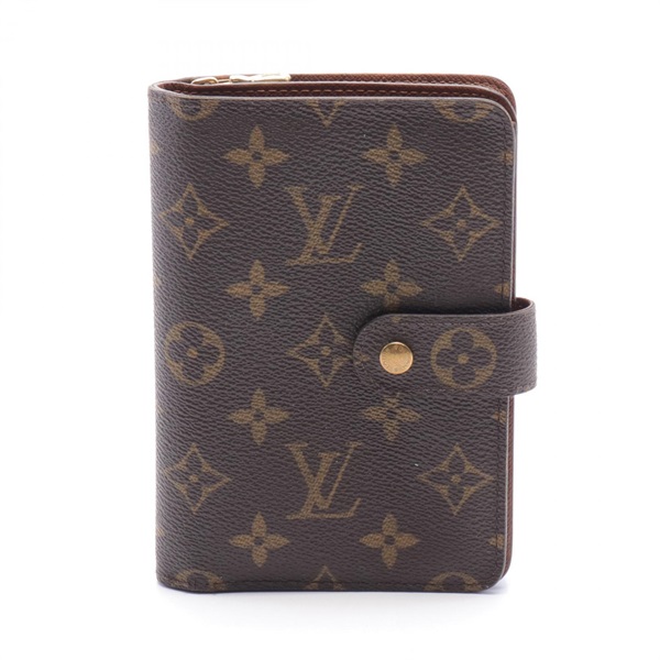 LOUIS VUITTON Porte Papier Zip Bi-fold Wallet M61207 Monogram PVC Used LV Purse