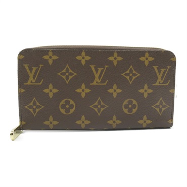 LOUIS VUITTON Zippy long wallet M42616 Monogram PVC coated canvas Brown Used LV