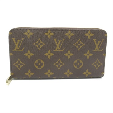 LOUIS VUITTON Zippy long wallet M42616 Monogram canvas Brown Used unisex LV