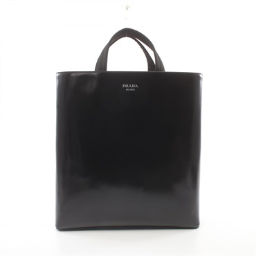 PRADA Tote Hand Bag 2VG113 leather Black Used mens