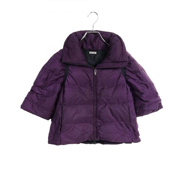 Miu Miu Down Puffer jacket Nylon Purple Used Women #36