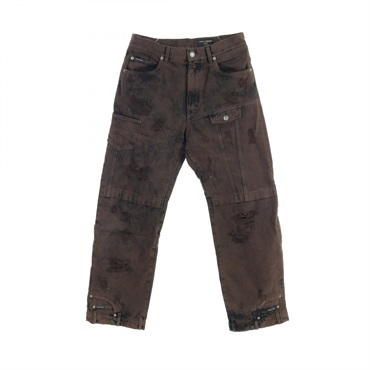 DOLCE 
GABBANA patchwork Denim pants Jeans cotton Brown Used mens #46