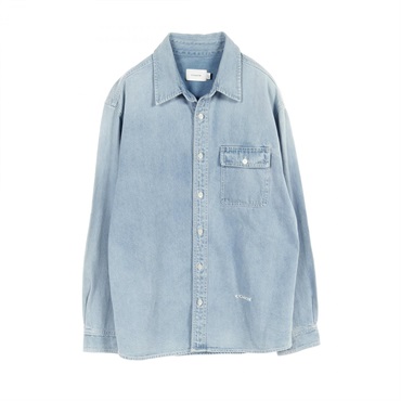 COACH shirt L size top cotton denim Blue Used