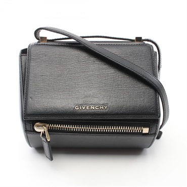 GIVENCHY Pandora Box Mini Crossbody Shoulder Bag leather Black Used Women