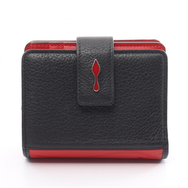 Christian Louboutin Paloma Mini Wallet 3195015 leather Black Red Used Women