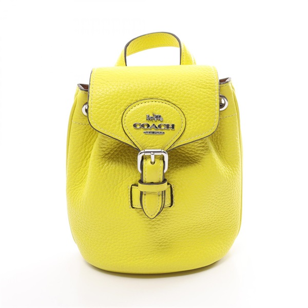 COACH Amelia Convertible backpack Backpack CL408 leather neon Yellow Used