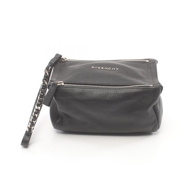 GIVENCHY Pandora Pouch leather Black Used Women