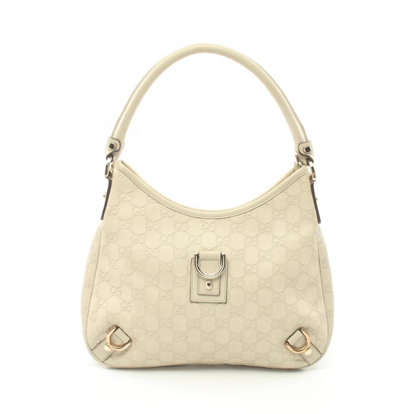 GUCCI Abby Guccissima Shoulder Bag 130738 leather White Used Women GHW