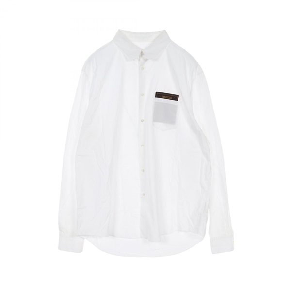 LOUIS VUITTON Regular DNA poplin Shirt cotton White Used mens #4L