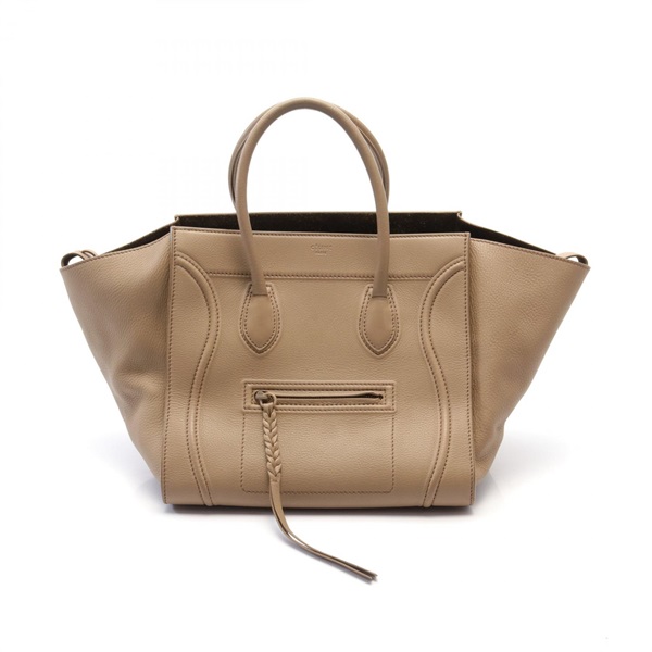 CELINE Luggage phantom Tote Hand Bag 169953 leather Beige Used Women