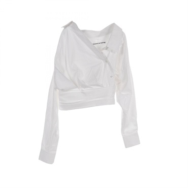 alexanderwang Cropped Wrapped Front Shirt 1WC3231837 cotton White Used Women #4