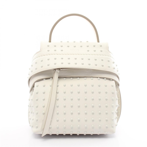 TOD
S WAVE Rucksack Backpack Hand bag leather White Used Women