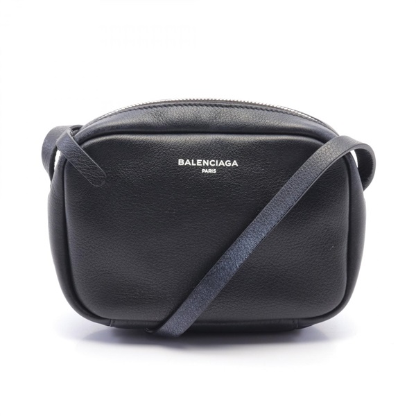 BALENCIAGA EVERYDAY CAMERA XS Shoulder Bag 489809 leather Black Used