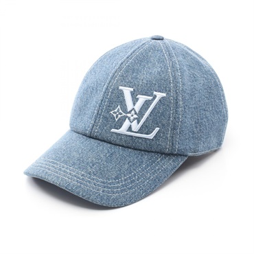 LOUIS VUITTON LV Smash Cap hats M7201M denim Blue Used mens