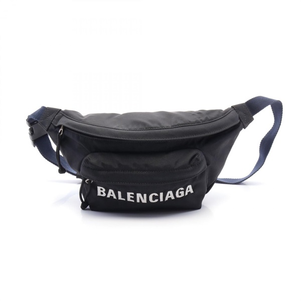 BALENCIAGA WHEEL BELT PACK Waist bum bag 533009 Nylon Black Used