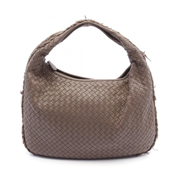 BOTTEGA VENETA Intrecciato Shoulder Bag 115653 leather Beige Used