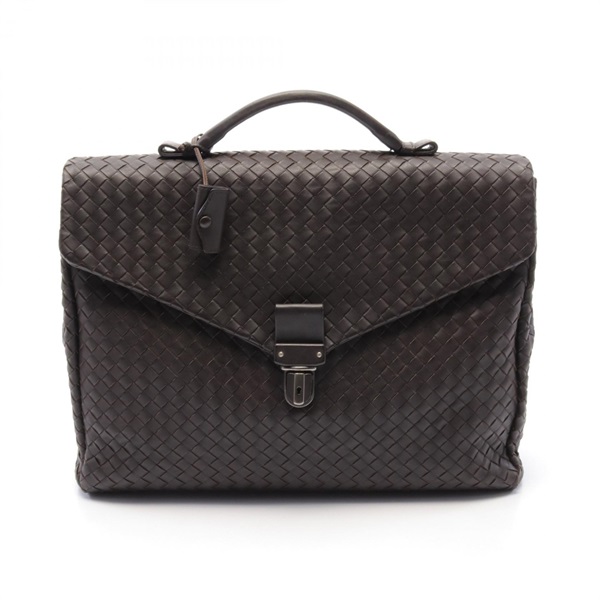 BOTTEGA VENETA Intrecciato Briefcase business bag 113095 leather Brown Used