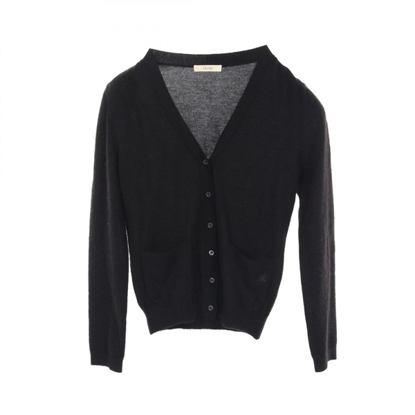 CELINE Cardigan knitwear Jacket cashmere Black Used Women size XS