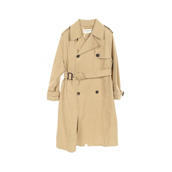 SAINT LAURENT PARIS coat 648571 cotton Beige Used Women #F38