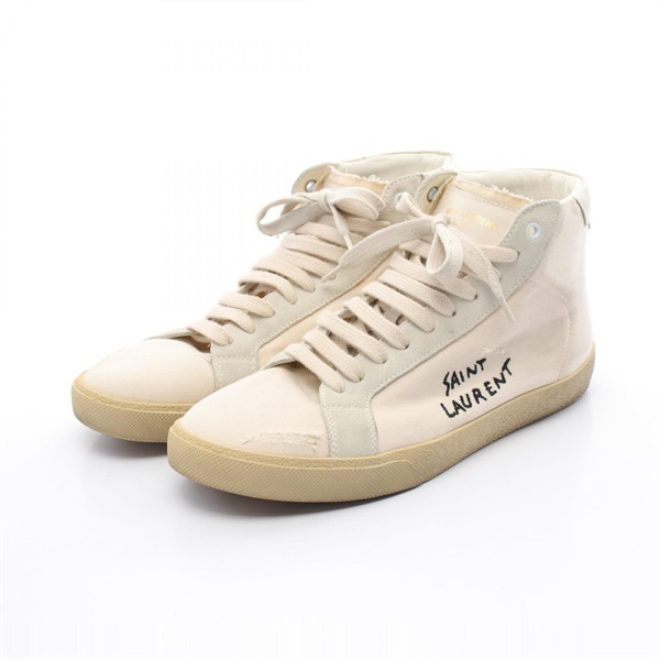 SAINT LAURENT PARIS sneakers shoes 505903 canvas Beige Used mens 42