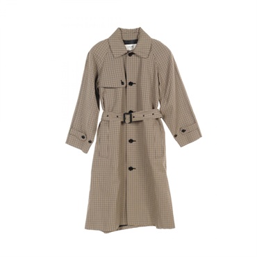 CELINE Romy Trench coat 2M660007O wool Beige Multicolor Used Women #34