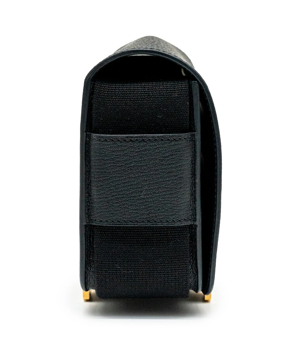 Hermes 2023 (Stamp B) Black Chevre Mysore Leather Geta bag