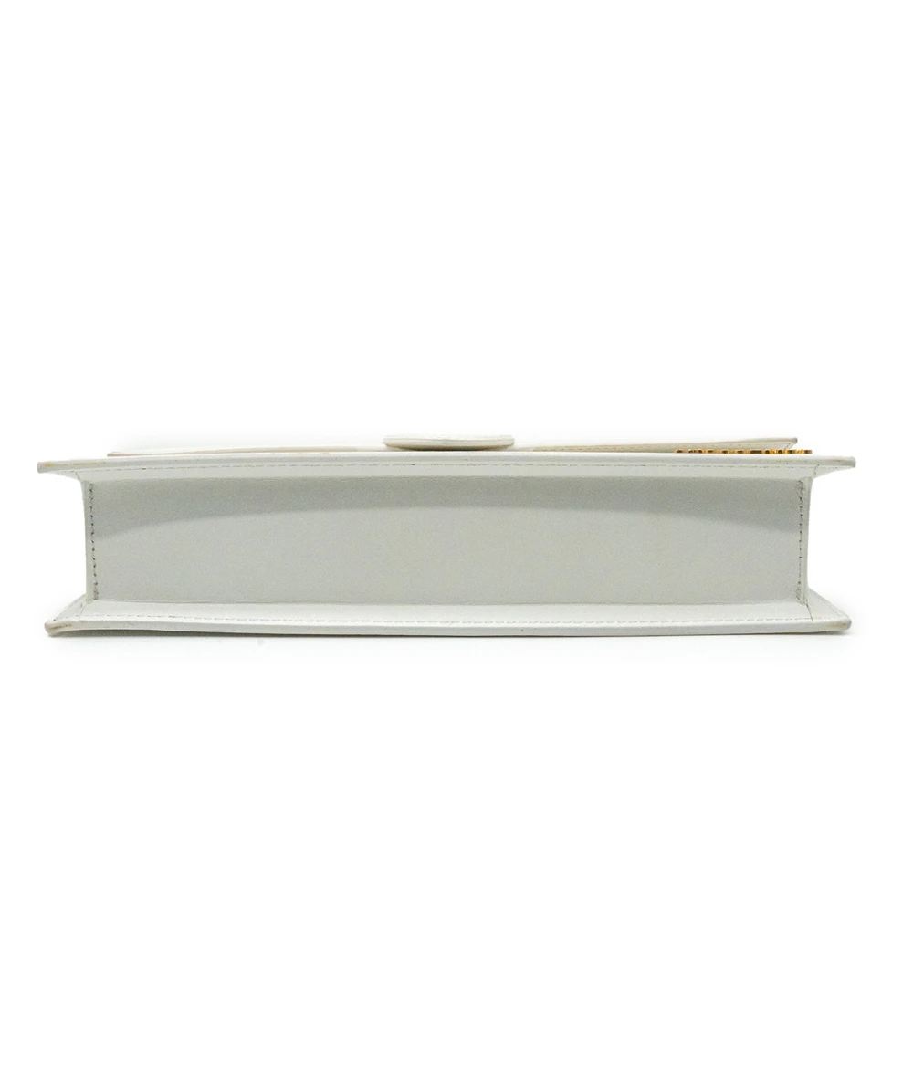 Jacquemus White Leather Le Bambino Long Shoulder Bag