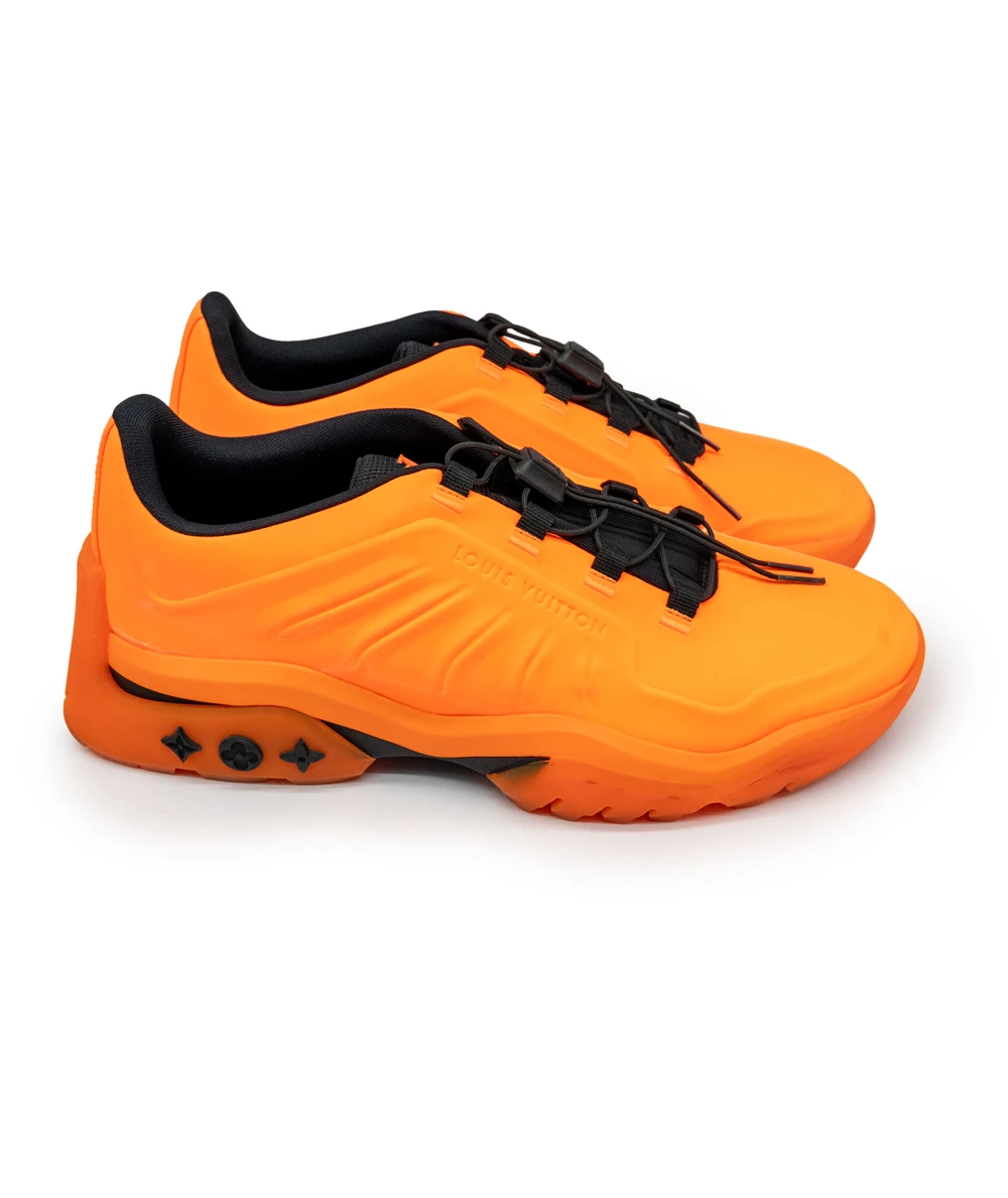 Louis Vuitton Size 41 Orange and Black Millennium Mens Sneakers