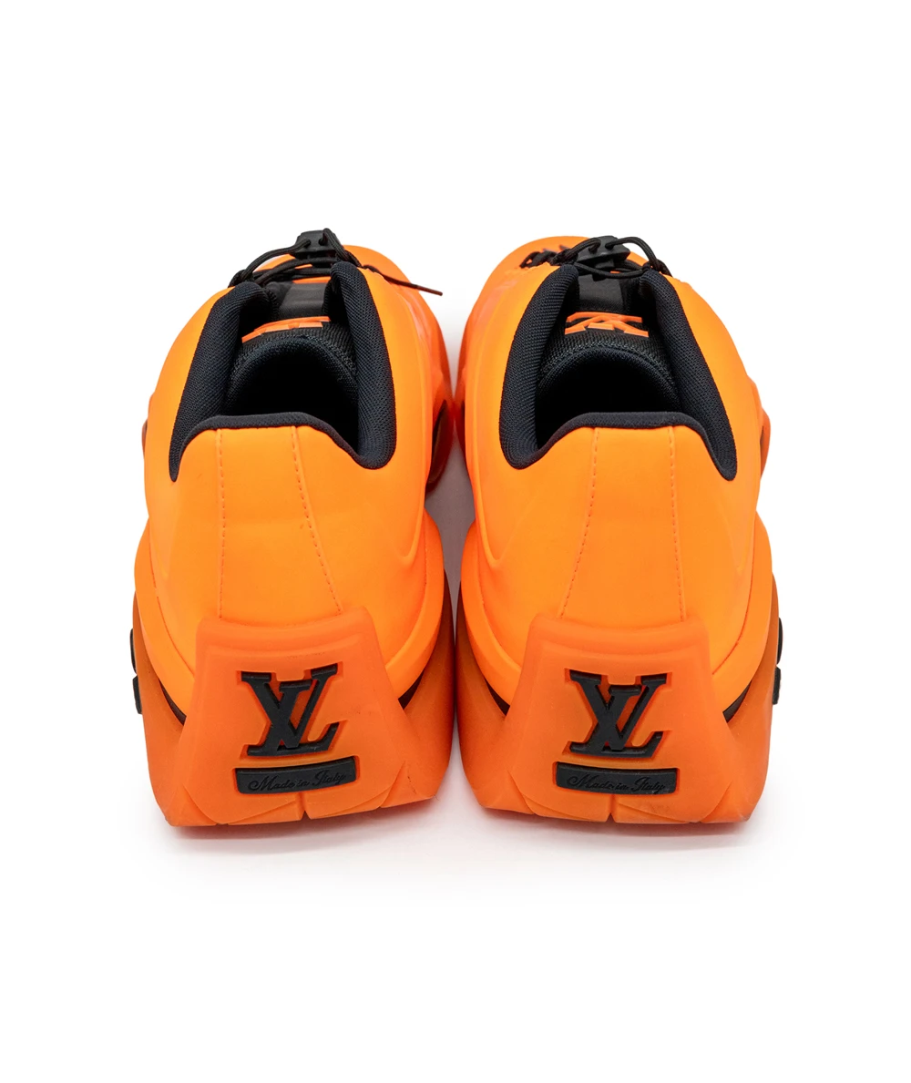 Louis Vuitton Size 41 Orange and Black Millennium Mens Sneakers