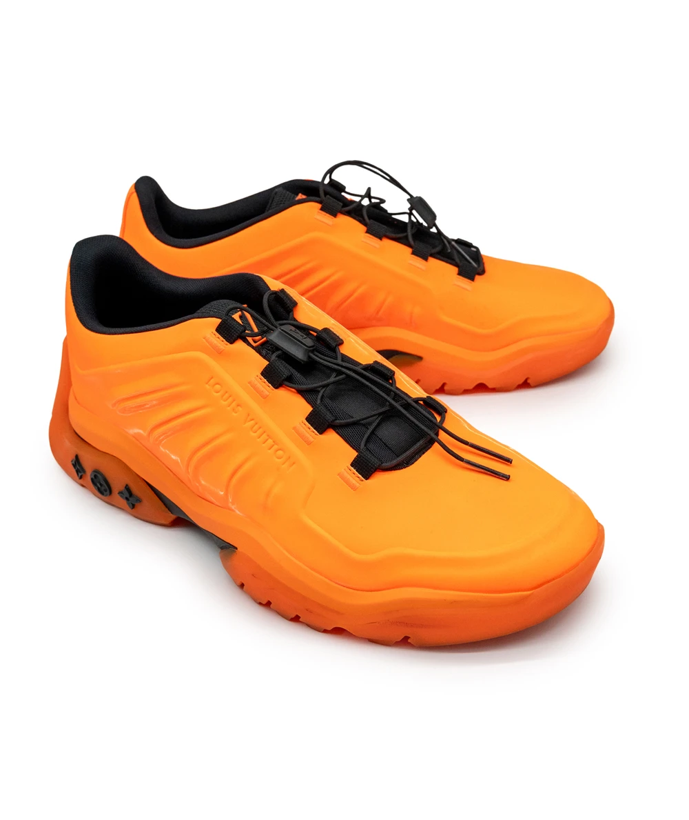 Louis Vuitton Size 41 Orange and Black Millennium Mens Sneakers
