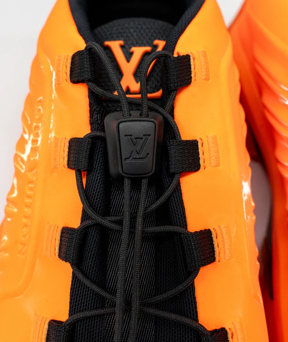 Louis Vuitton Size 41 Orange and Black Millennium Mens Sneakers