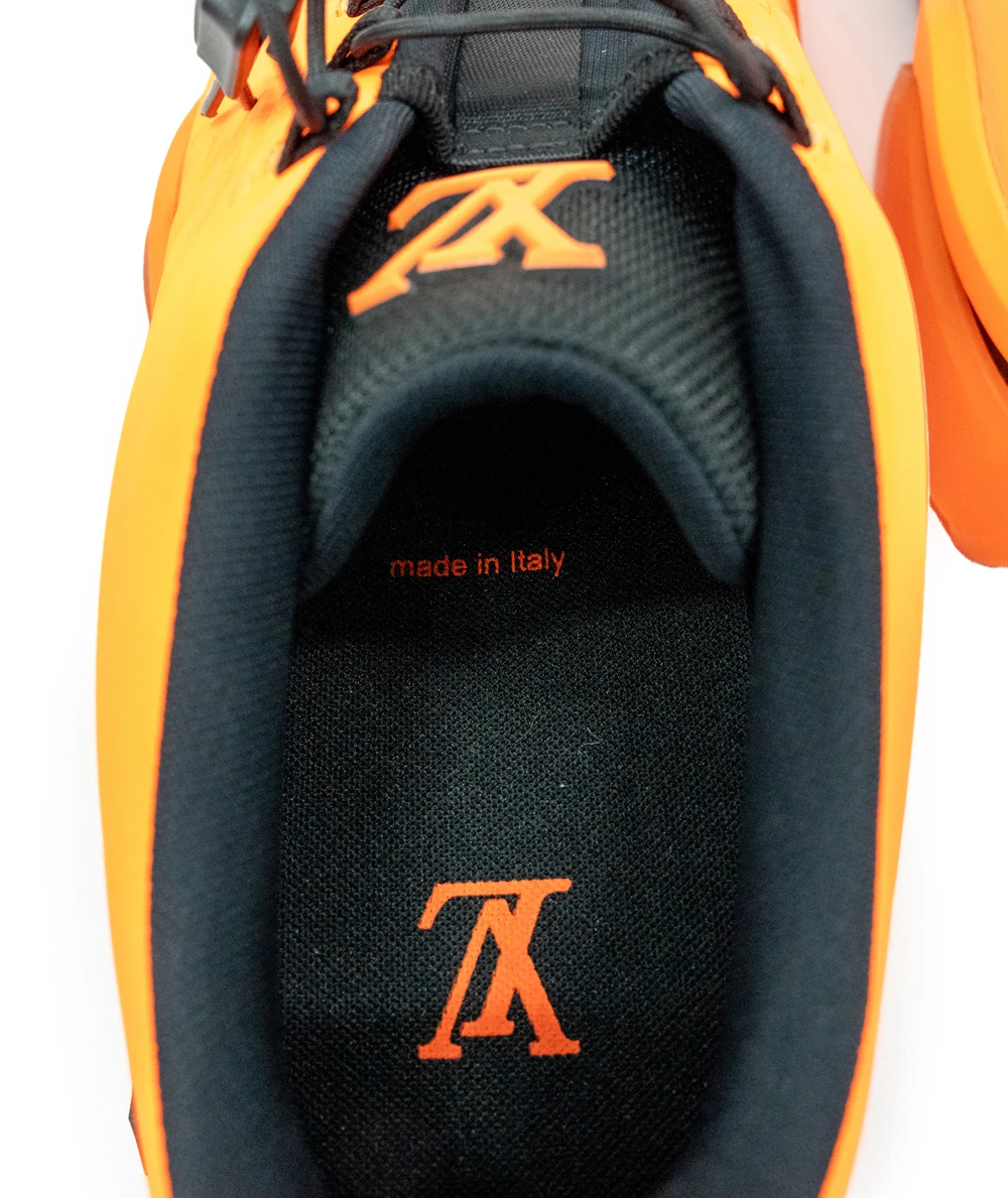 Louis Vuitton Size 41 Orange and Black Millennium Mens Sneakers