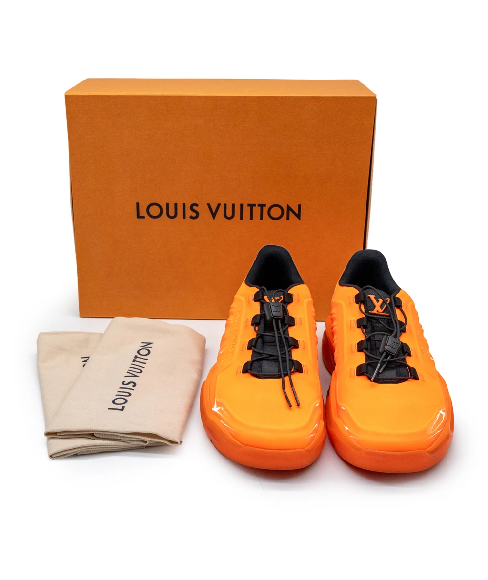 Louis Vuitton Size 41 Orange and Black Millennium Mens Sneakers