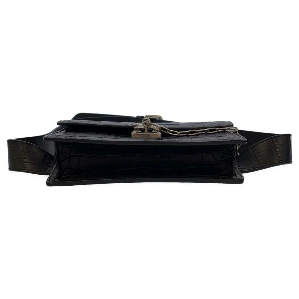 Louis Vuitton Black Crocodile Alligator Leather Waist Belt Bag