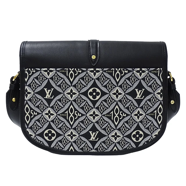 Louis Vuitton Black Leather  Canvas Neo Saumur MM Shoulder Bag