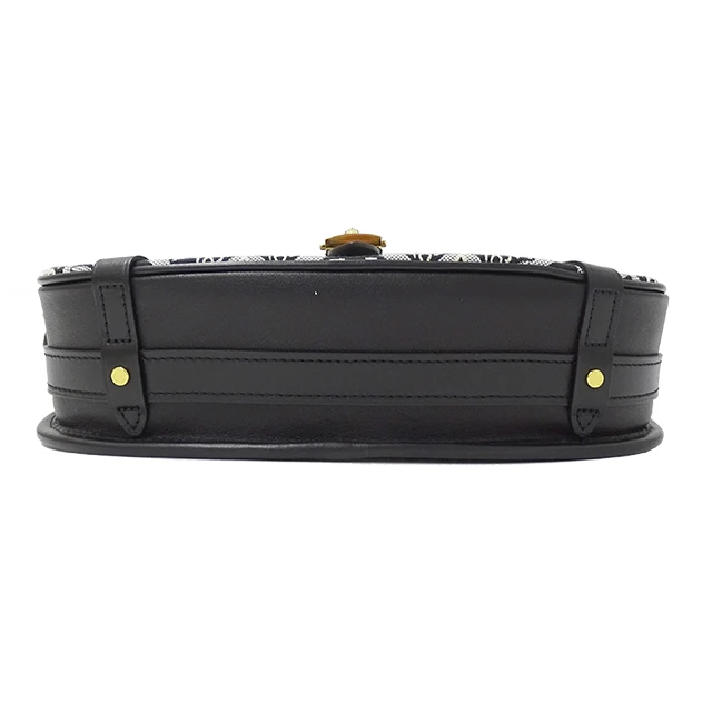 Louis Vuitton Black Leather  Canvas Neo Saumur MM Shoulder Bag