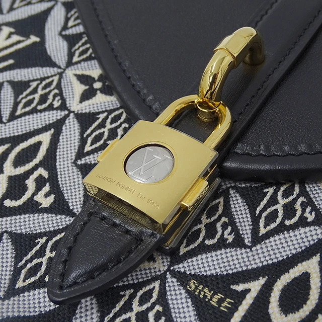 Louis Vuitton Black Leather  Canvas Neo Saumur MM Shoulder Bag