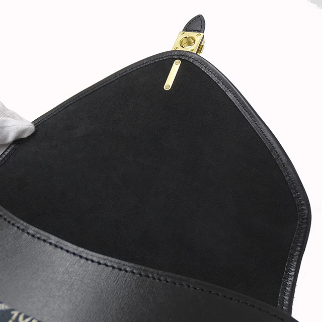 Louis Vuitton Black Leather  Canvas Neo Saumur MM Shoulder Bag