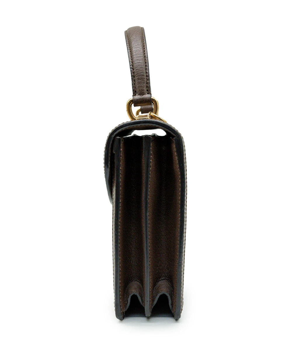 Gucci Small Ophidia Web Top Handle Bag in GG Supreme Canvas  Leather