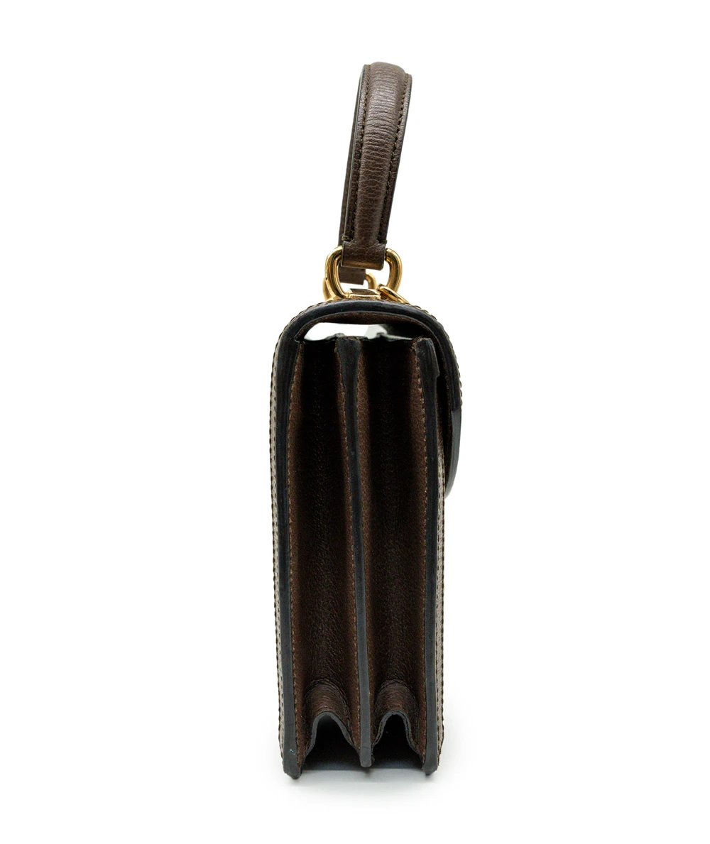 Gucci Small Ophidia Web Top Handle Bag in GG Supreme Canvas  Leather