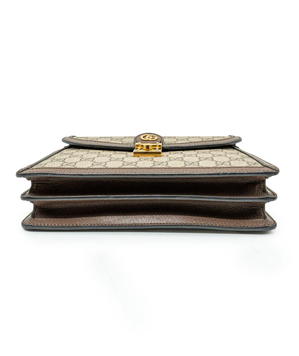 Gucci Small Ophidia Web Top Handle Bag in GG Supreme Canvas  Leather