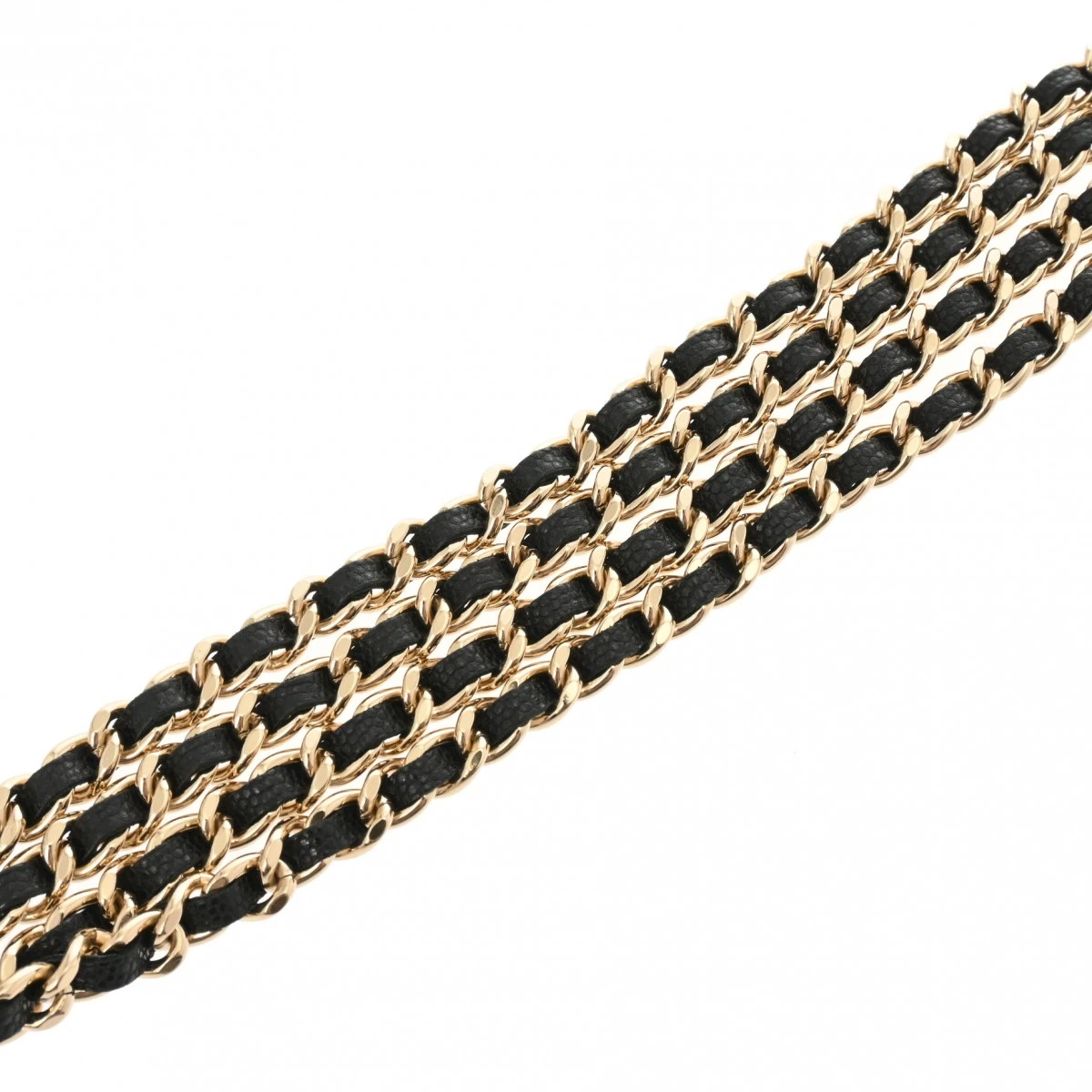 Chanel Black Round Chain Clutch Caviar Skin Shoulder Bag