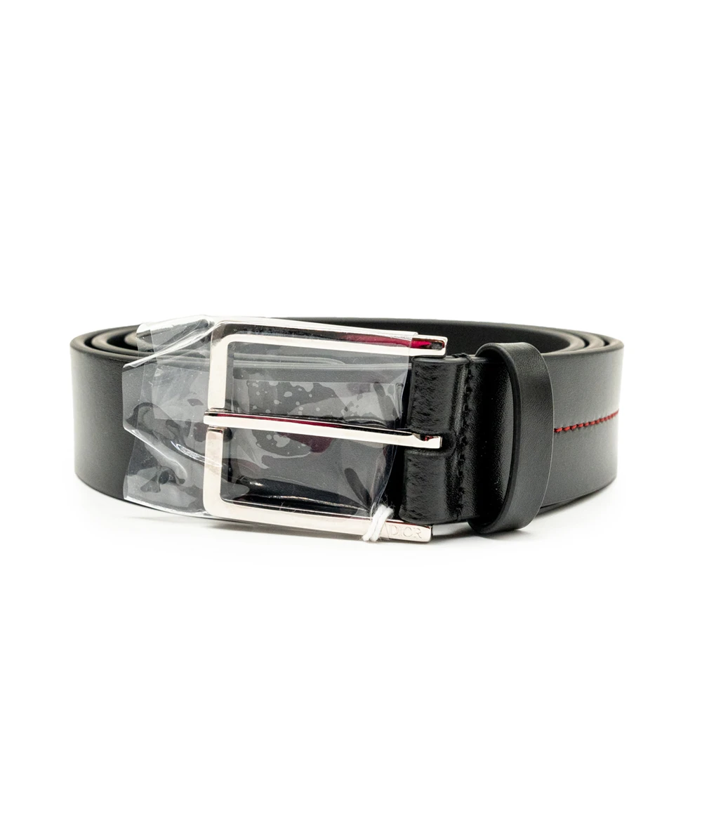 Dior Black Leather Buckle Belt 100CM